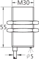 凯基特 电感式接近开关长距离金属检测20mm E2E-X20MD1L18 2M-KJ
