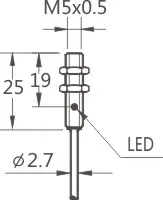 M3M4埋入感距1.0mm三线微型超小型电感式感应金属接近开关传感器