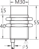 凯基特 耐高温接近开关传感器防水金属感应开关m12/18/30NPN