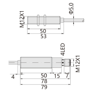 230℃M12埋入式耐高温接近开关